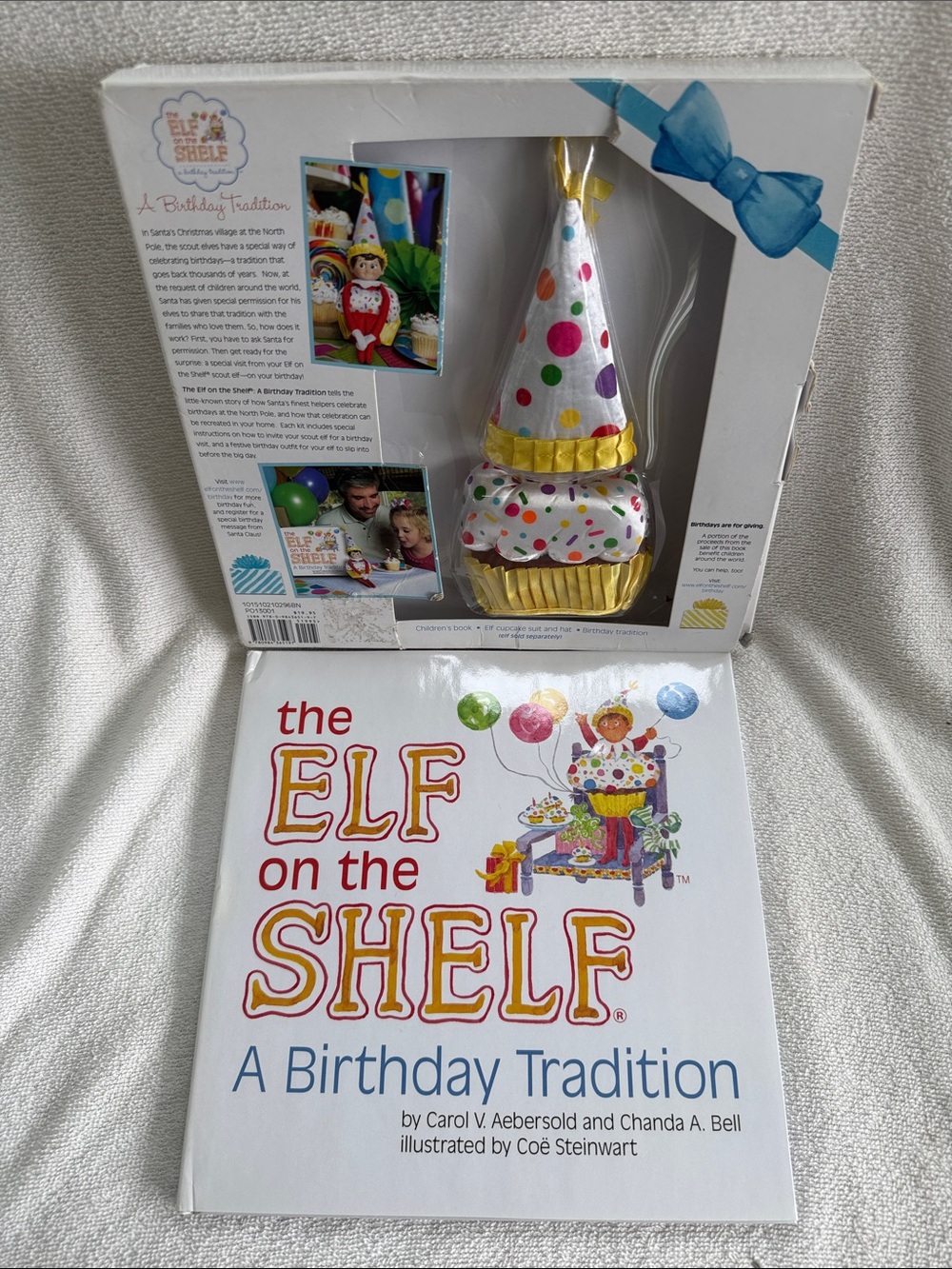 Elf on the Shelf Birthday Tradition Book Cupcake Outfit - Hat & Cupcake Costume